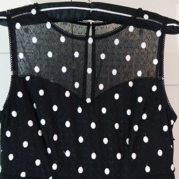NWOT Adrianna Papell Dot Tea Length Dress - Picture 4 of 7